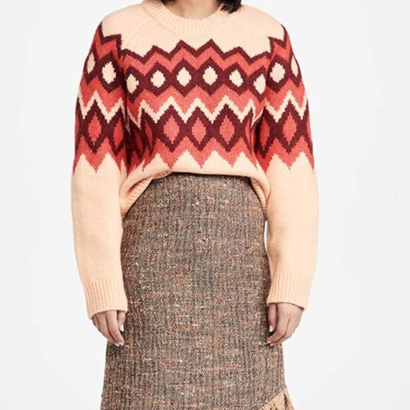 NWT JOIE Nataly Fair Isle Sweater Chic & Cozy Soft Wool Blend Size Small - Picture 2 of 6